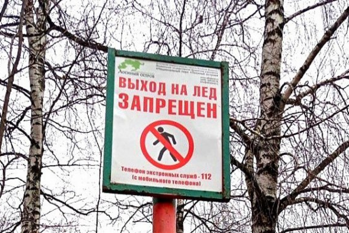 «Выход на лёд запрещен»: 19 щитов установили у водоёмов в парке «Лосиный остров»